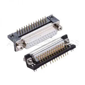 DR 25PIN,Male Parts,90 Degree, Lathe Contact,2 Rows,with Rivet & Screws thumbnail-1