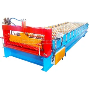 HY Factory Prices Wall Panel Metal Roofing Corrugated Tile Roll Forming Machine For Sale thumbnail-1