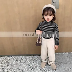 4097/2020 Newest High Quality Mink Cashmere All-match Girl Stripe Top Winter Fashion Warm Kids Clothes thumbnail-3