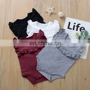 Baby Fashion Wholesale Sweet Style Cotton Clothes Baby Girls Cotton Ruffle Romper thumbnail-1