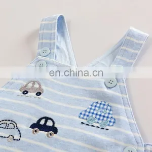 2018 New Baby Boy Cool Car Suspender Pants Back Pants T-shirt Two Suits thumbnail-5