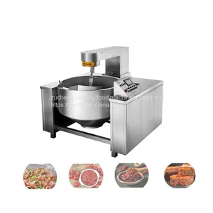 Automatic Industrial Cooking Pots With Mixer Sauce Curry Paste Planetary Cooking Mixer Machine Caramel Cooking Jacketed Kettle thumbnail-1
