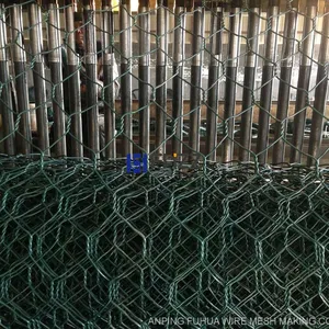 PVC Coated Galvanized Double Twisted Hexagonal Steel Wire Gabion Mesh thumbnail-2