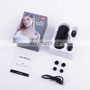 Wireless BT Earphone F9 LED Display Touch Switch Earbuds TWS With Power Bank Charging Box Noise Cancelling F9 TWS Headphones thumbnail-4