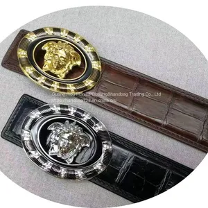 Collection Of Medusa Men's Belt Glossy Leather Pants Belt Fashion Personality Printing Belt Youth Beauty Head thumbnail-3