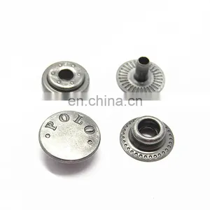 12.5mm Custom Brass Logo Factory Button thumbnail-1