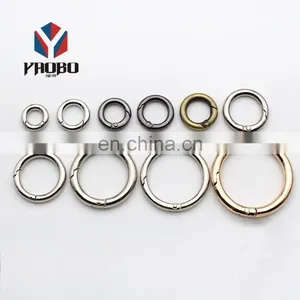 Metal Stainless Steel Gate Round Ring Carabiner Snap Clip Open Hook Spring O Ring thumbnail-1