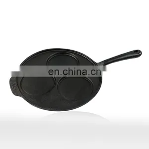 Cast Iron Kitchen 3-Cup Frying Egg Pan Multifunctional Breakfast Fryer Skillet Fryer Mold Cooking Pan Cookware thumbnail-4
