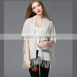 2016 New Design Summer Hollow Loose Knit Short-sleeved V-neck Bat Cardigan Thin Coat for Girls thumbnail-3
