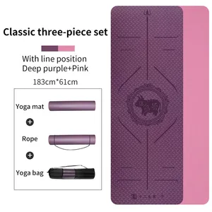 YiShengNuo Yoga Mats Good Quality Anti-slip Cork Tpe Yoga Mat With Logo thumbnail-2