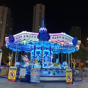 Amusement Park Christmas Horse Machine Electric Rides Madagascar Carousel For Kids thumbnail-3