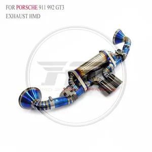 HMD Titanium Exhaust Catback for Porsche 911 997.1 Turbo/992 GT3 Car Accessories Muffler With Tips With Valve Exact Fit Whatsapp+86 18946955156 thumbnail-4