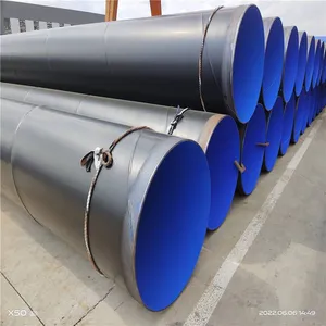 Dn3000 Pe-coated Outside and Ep-coated Inside Plastic-coated Steel Pipe, Jacking Pipe, Large-diameter Spiral Steel Pipe, Customized by Hengyun thumbnail-2