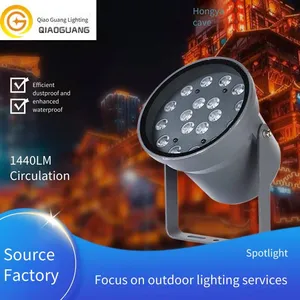 Outdoor Floodlight for Illuminating Trees, 18w Circular Light With Rgbw Four-in-one Function, Power and Illumination Effect thumbnail-1