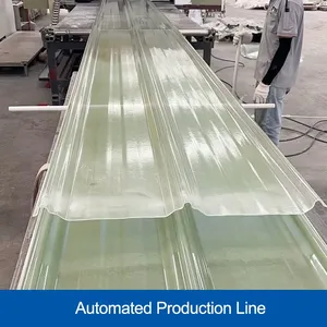FRP Corrugated Transparent Conservatory Daylighting Roof Tiles Thin Greenhouse Tiles With Bending & Welding Services thumbnail-4