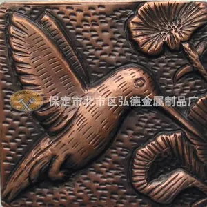 Copper Wall Tiles, Factory-supplied Handcrafted Pure Copper Decorative Wall Tiles for Processing and Custom Manufacturing thumbnail-4