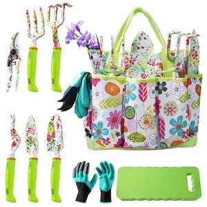 Wholesale Garden Tool Set Stainless Steel Gardening Hand Tools Kit With Storage Bag Gloves and Pruning Shears thumbnail-1