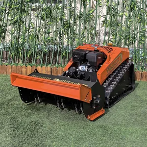 Robot Mulcher 40° Maximum Slope Loncin 420cc Crawler Mower Robot for Agricultural Orchard Vineyards Roadside Grassland Landscape thumbnail-2