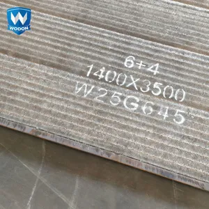 Open‑Arc Hardfacing Composite Steel Plate Pre‑Drilled Holes Chute Transfer Point Wear Protection Liner thumbnail-4