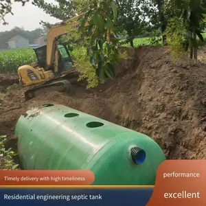 Finished and In-stock Grp Three-compartment Septic Tank for Campus Sewage, Buried Underground Purification and Treatment Facility thumbnail-4