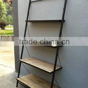 RE-1533 Wide Wooden Ladder Flower Shelf thumbnail-1
