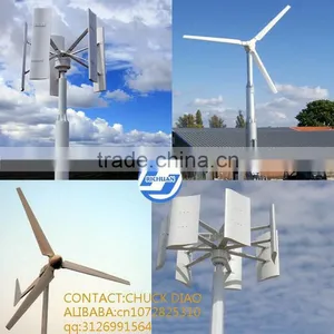 2015 Micro Wind Generator Hydrogen Fuel Cell Electric Generating Windmills for Sale 300w~200kw/200000w Small Wind Turbine thumbnail-1