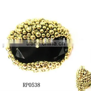 Small Ball Ring Jewelry in Big Black Crystal thumbnail-1