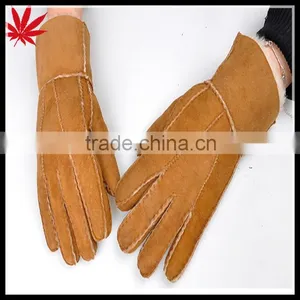 Cheap Fake Double Face Leather and Fur Gloves Unisex thumbnail-1
