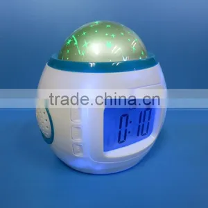 Children Sleeping Sky Star Night Light Projector Lamp Bedroom Alarm Clock Music thumbnail-1