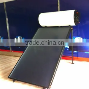 2014 New Fashionable Style 100L -300L Pressurized Flat Plate Solar Water Heater for Overseas Market thumbnail-1