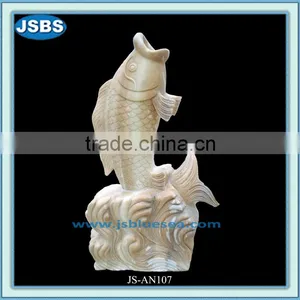 Marble Golden Fish Statue thumbnail-1