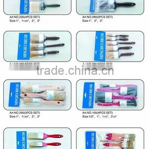 Wood Handle Paint Brush With Stainless Iron/steel Ferrule. thumbnail-2