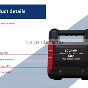 12V/24V 24000mah Lithium Ion Battery Multi-function Jump Starter Power Bank Portable Mini Car Jump thumbnail-1