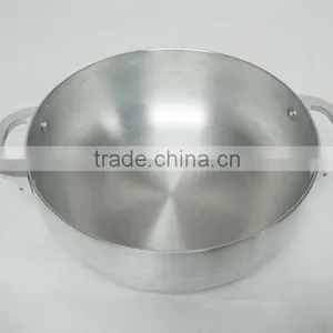 Satin Polished PRESSING Aluminum Casserole Set With Glass Lids and Single Bottom MSF-6602 thumbnail-2