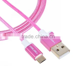 2016 Newest Nylon Braided Micro USB Cable With Aluminium Alloy Casing and Metal Head thumbnail-2
