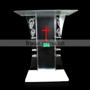 Lowest Price Acrylic Organic Glass Pulpit Church Podium thumbnail-1