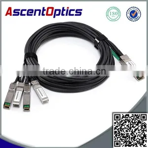 40GBASE-CR4 QSFP+ to 4 10GBASE-CU SFP+ Direct-attach Breakout Cable, 5-meter thumbnail-1