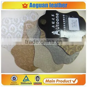 2016 Embossed Leather & Waterproof European Fashion Pvc Leather for Decorative Sofa Leather thumbnail-2