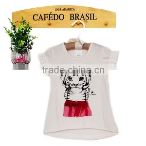 2016 the Latest Baby Girl Summer Clothing Plain Dyed Toddler t Shirts for Girls thumbnail-1