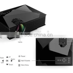 Multimedia 1200 Lumens WiFi Wireless Portable LCD LED Home Theater Projector Support 1080P With IR/USB/SD/HDMI/VGA thumbnail-1