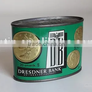China Oval Different Shape Cute Money Metal Tin Can thumbnail-1