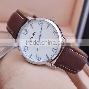 Classic Genuine Leather EYKI Brand Men Watches Water Resistant Women Quartz Watch thumbnail-6