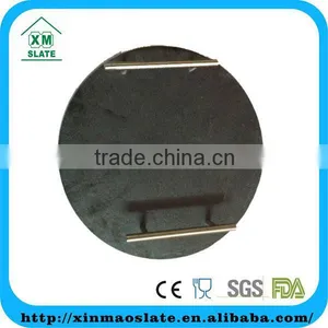 Slate Salver With Stainless Handles Schiefer Tray With Stainless Handles thumbnail-1
