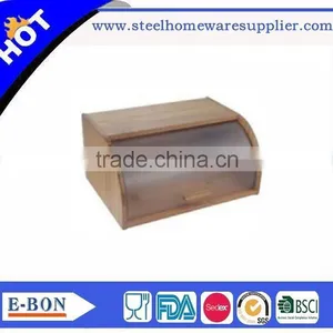 Modern Design Wooden Plastic Bread Bin thumbnail-1