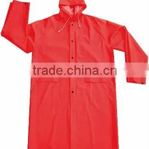 Strong Adult Red PVC Long Ladies Raincoat thumbnail-1