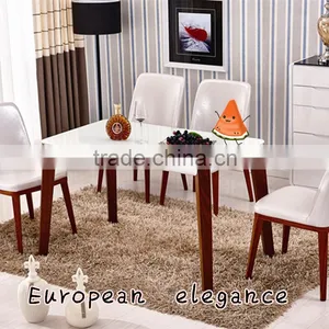 European Small Apartment Modern Minimalist Tempered Glass Dining Table thumbnail-1