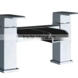 Wholesale Cosmopolitan Waterfall Open Spout Two Handle Bath Filler Tap With Deck Mounted(Q14405) thumbnail-1