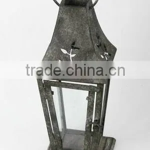 100370MC- Square Metal Candle Lantern thumbnail-1