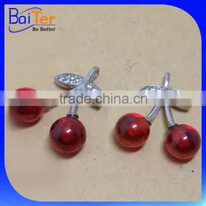 Elegant Flower Shaped 925 Sterling Silver Large Garnet Pendant thumbnail-3