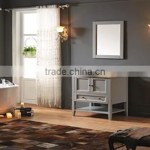Grey Series Solid Oak Wood Waterproof Bathroom Vanity/ Cabinet thumbnail-5